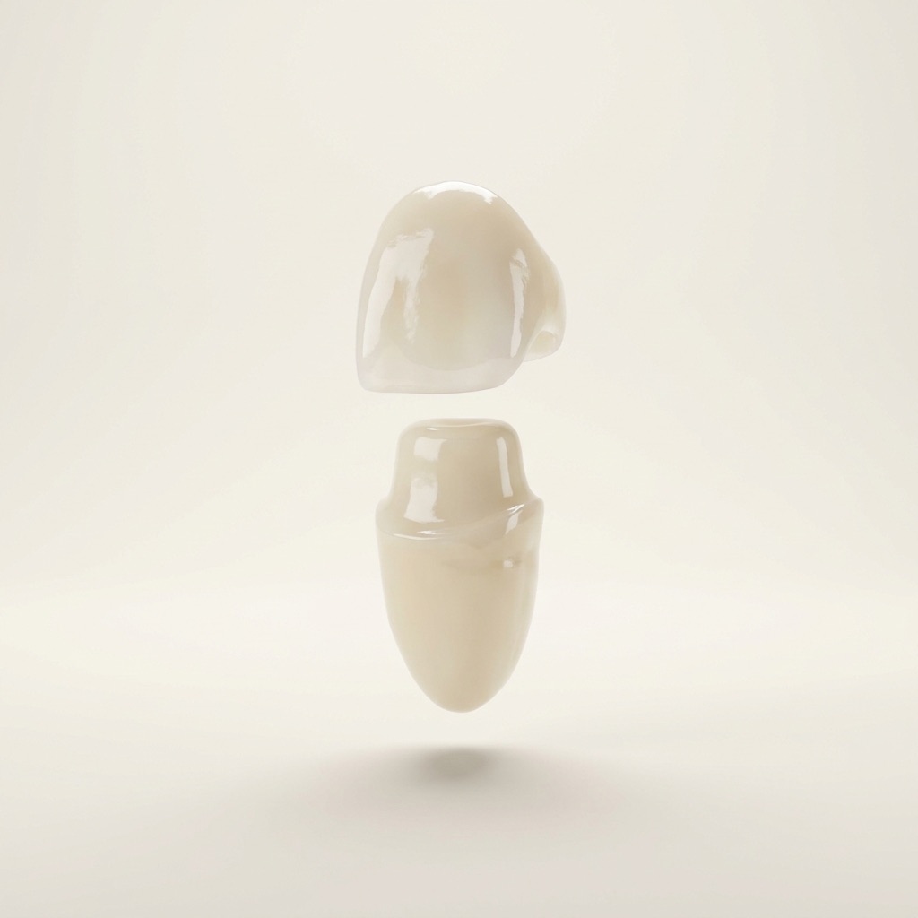Dental crown — ivory porcelain artwork