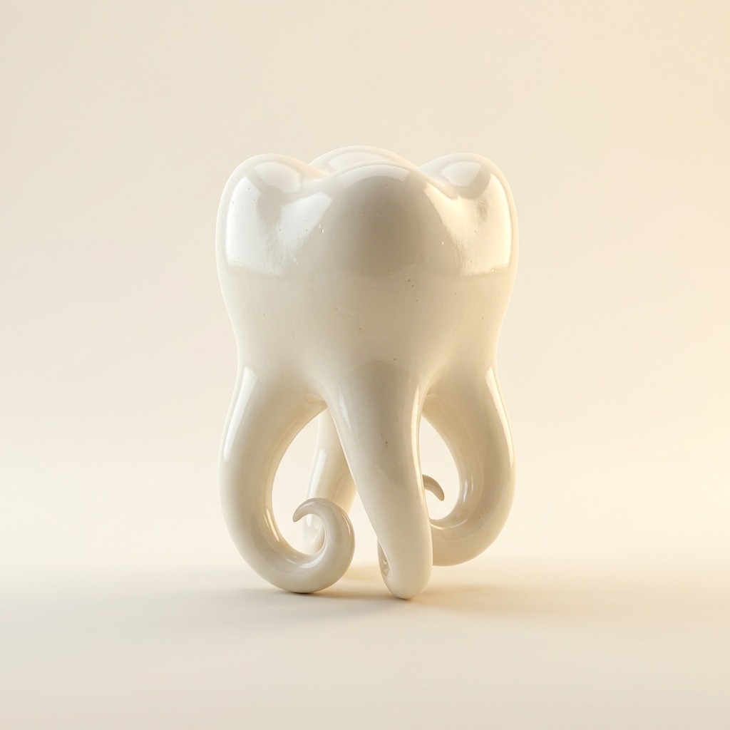Wisdom tooth surgery — ivory porcelain artwork